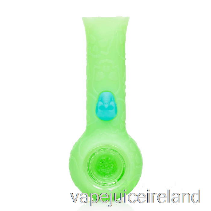 Vape Pod Kits Stratus Silicone Skull Hand Pipe Green Glow (UV Green)